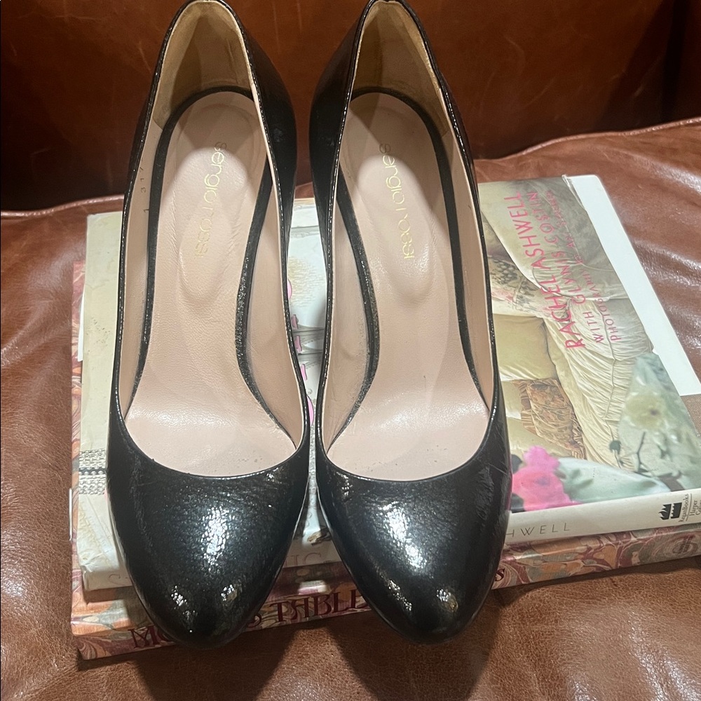 Sergio Rossi Patent Leather Pumps Size 7 , brown